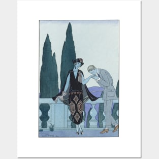 Art Deco George Barbier Couple Posters and Art